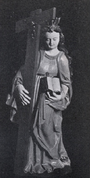 Prostiboř - socha P. Marie v kostele sv. Mikuláše. Foto z r. 1908.