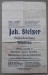 Sáček s potiskem firmy Johann Stelzer, papírnický obchod Kladruby.
