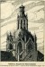 Kladruby, kopule klášterního kostela na kresbě Theodora Taubera kolem roku 1928. 