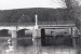 Kladruby, most přes Úhlavku s Kalvárií a bílím křížem v pozadí. Foto cca 1928.